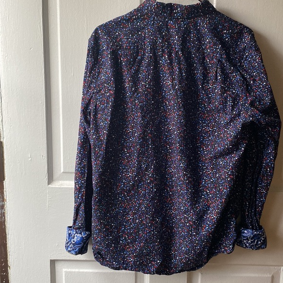 Denim & Flower Ricky Singh Mens Medium Floral Paisley Pattern Button Down Shirt - Picture 6 of 6